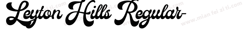 Leyton Hills Regular字体转换